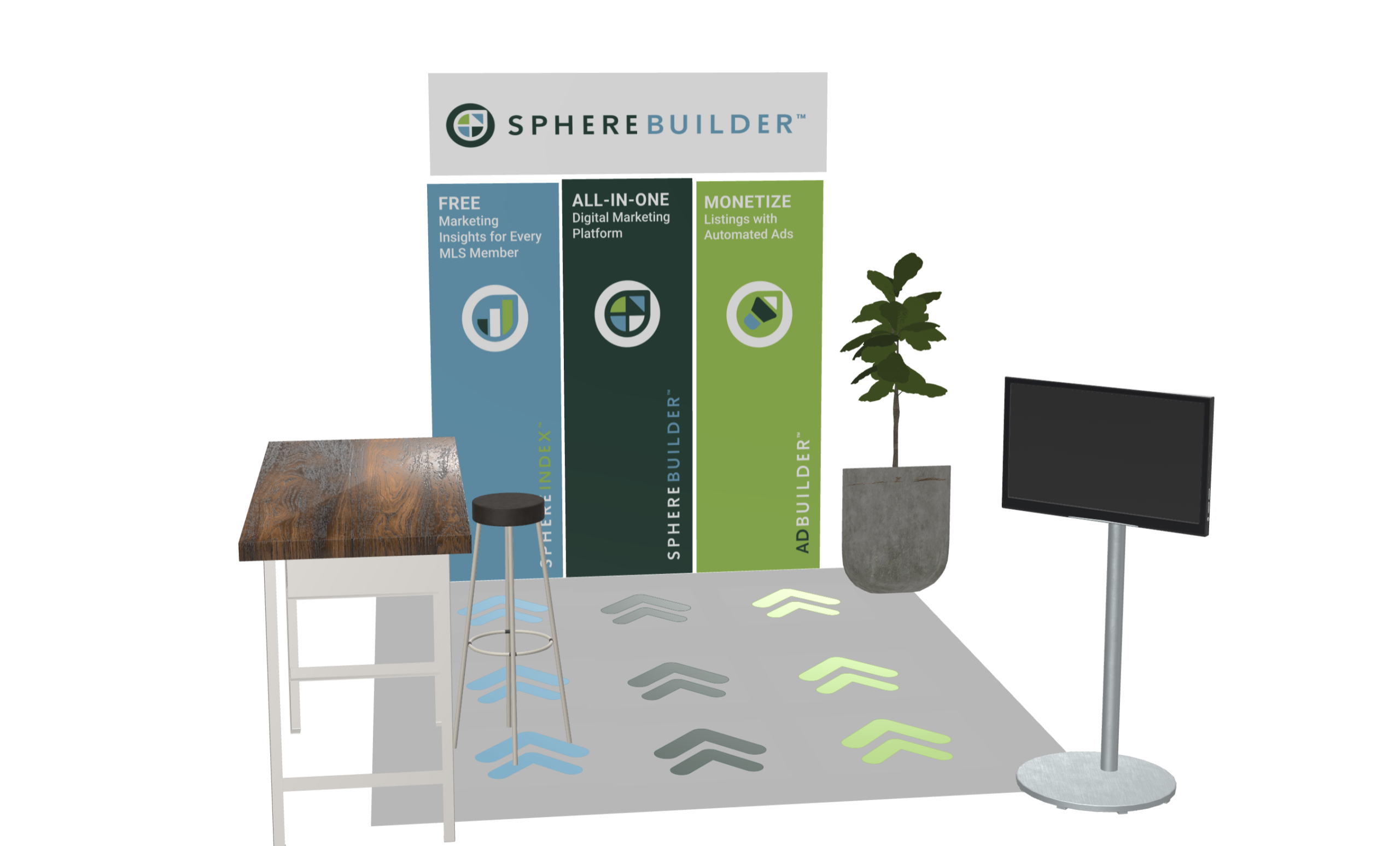 SphereBuilder trade show booth